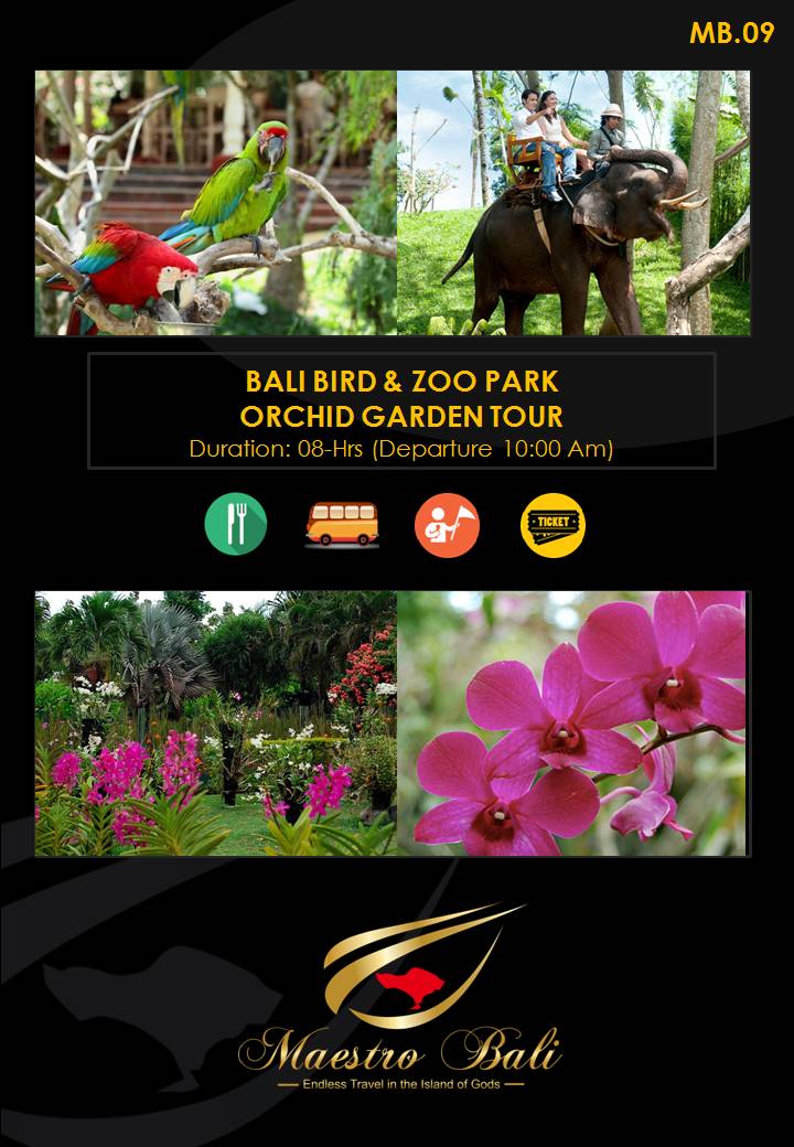Bali Bird & Zoo Park Orchid Garden Tour